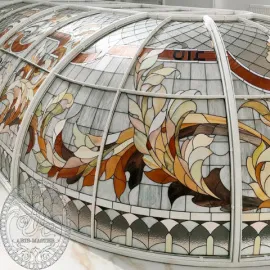 Купол витражный «Классика» бежевый