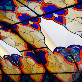 Деталь-окно: купол витражный Марракеш
